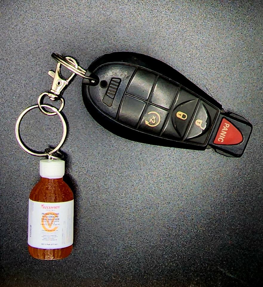 Lean bottle key chain